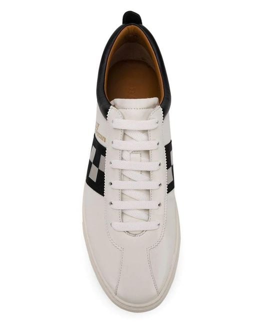 Bally White Vita-Parcours Lamb Leather Low-Top Sneakers, Brand Size 9 for men