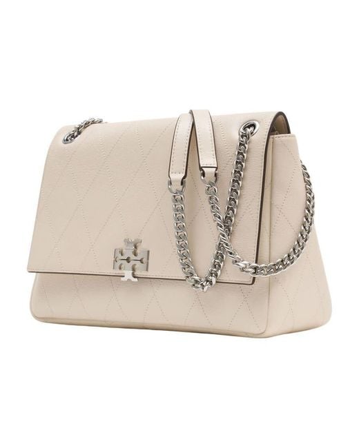 Tory Burch Natural Charlie Shoulder Bag