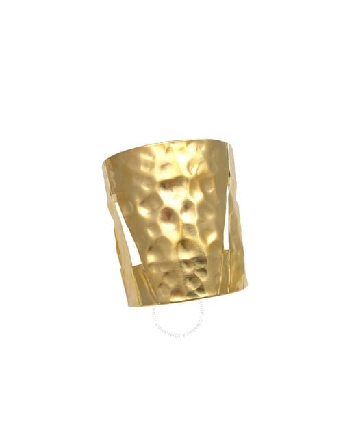 Devon Leigh Metallic 18k Gold Plated Brass Cuff Bracelet Cuff106-g