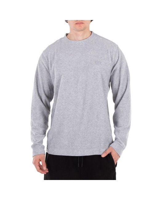 Rains Gray Addis Fleece Crewneck Sweater for men