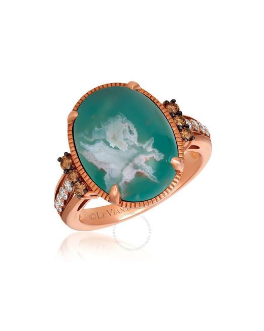 Le Vian Green Ladies Peacock Aquaprase Rings Set