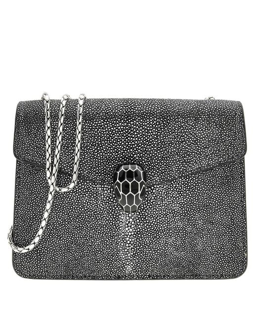 BVLGARI Metallic Serpenti Forever Glam Rebel Crossbody Bag