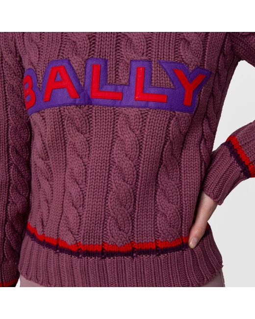 Bally Logo Embroidered V-Neck Wool Sweater, Brand Size 38 Us