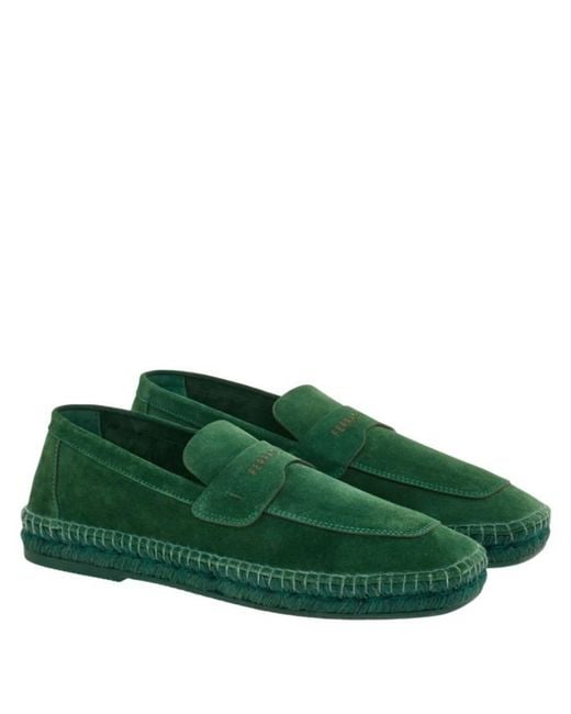 Ferragamo Green Dark Brilliant Espadrilles Loafers for men