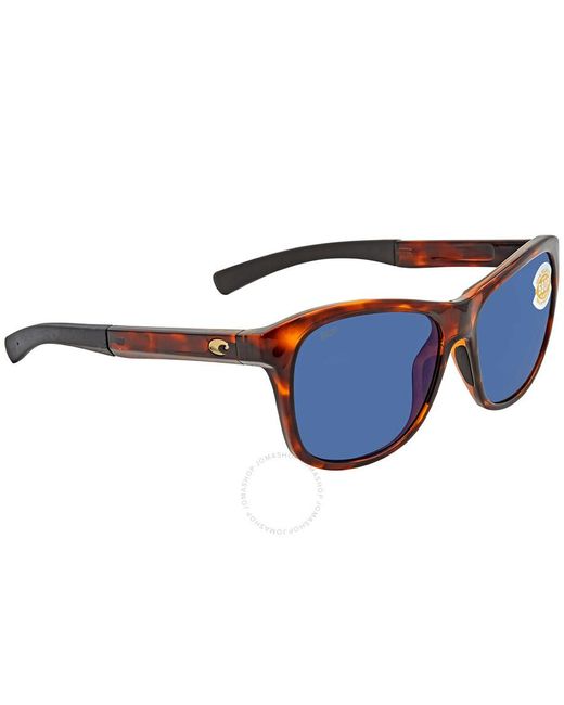 Costa Del Mar Vela Blue Mirror Polarized Polycarbonate Sunglasses Vla 10 Obmp 56 for men