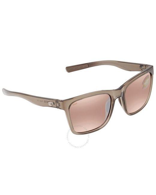 Costa Del Mar Brown Panga Copper Silver Mirror Polycarbonate Sunglasses Pag 258 Oscp 56
