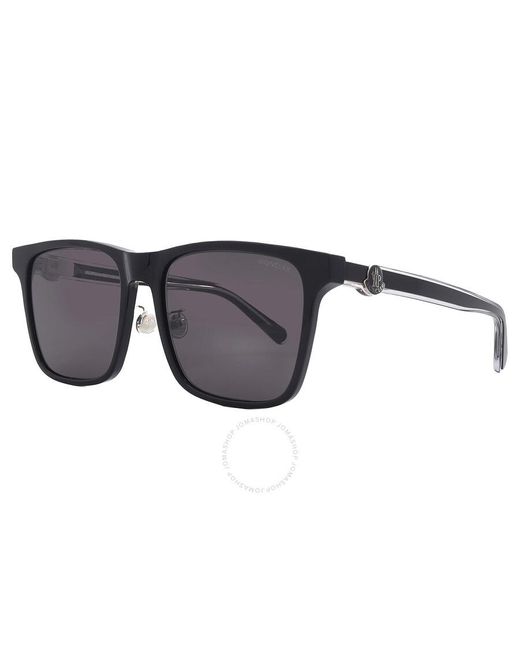 Moncler Gray Smoke Square Sunglasses Ml0273-k 01a 57 for men