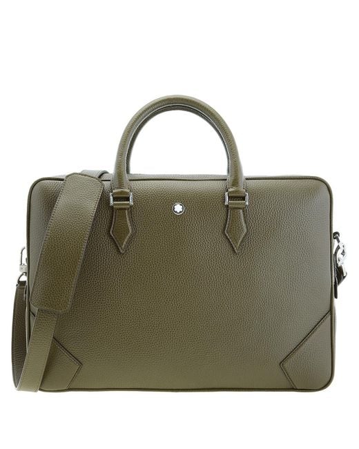 Montblanc Green Grain Leather Document Case for men