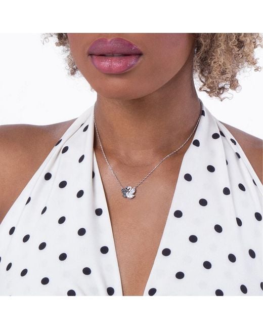 Swarovski Metallic Swan Pendant Necklace