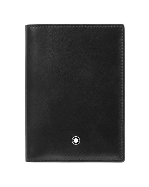 Montblanc Black Meisterstuck 4Cc Leather Wallet for men