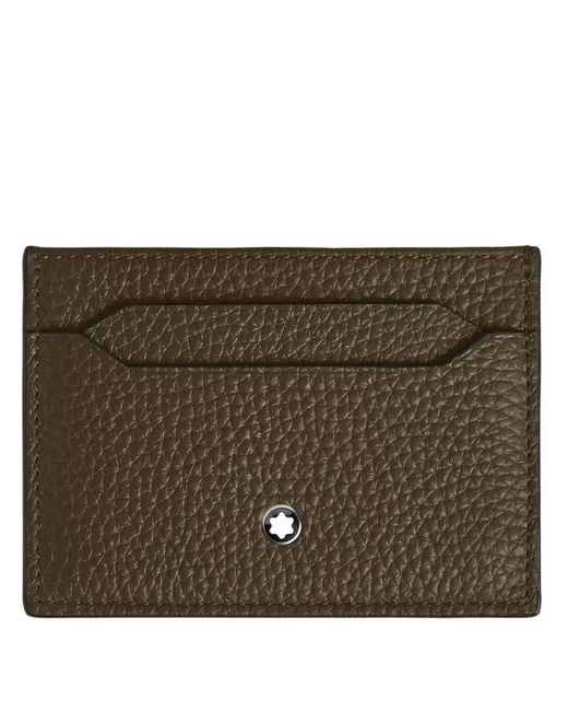 Montblanc Metallic Grain Leather 5Cc Card Holder for men