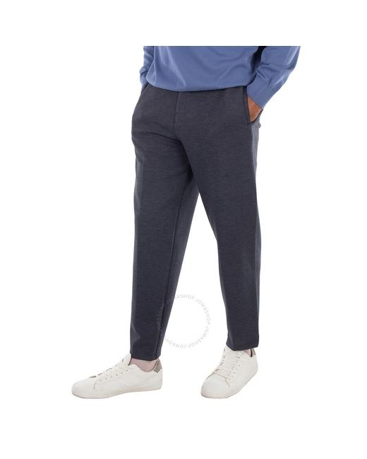 Emporio Armani Blue Long Pleated Casual Pants, Brand Size 46 Us for men
