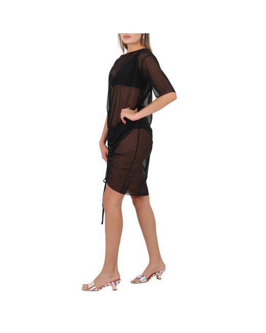 Wolford Black Transparent Soft Tulle Yoon Beach Cover Up