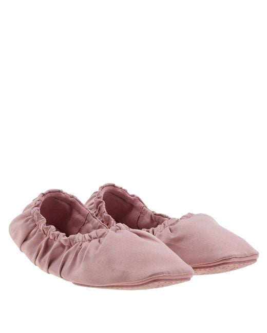 Jimmy Choo Pink Bardo Satin Ballerina Flats