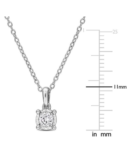 Created Forever Metallic 1/4 Ct Tw Lab-Grown Diamond Solitaire Pendant With Chain