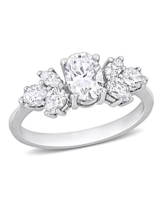 Amour Metallic 2 Ct Dew Created Moissanite Engagement Ring