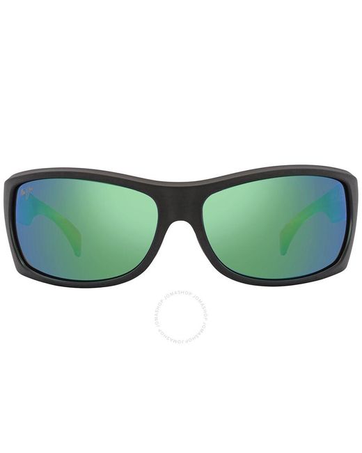 Maui Jim Equator Mauigreen Wrap Sunglasses Gm848-15 64