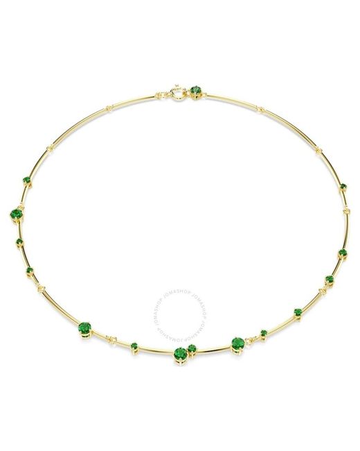 Swarovski Metallic Constella Round-Cuts-Plated Necklace