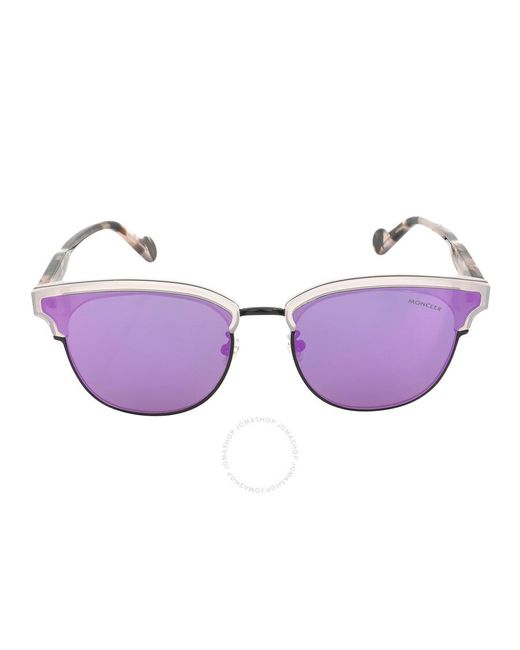 Moncler Purple Oval Sunglasses for men
