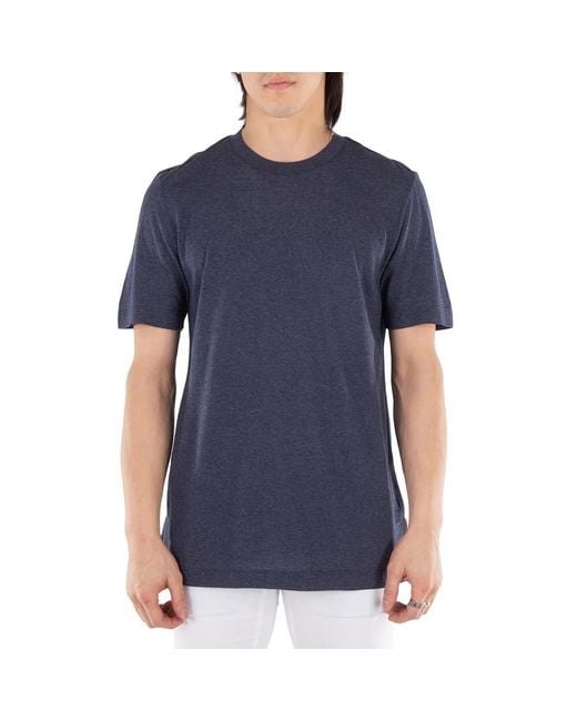 Boss Blue Cotton T-Shirt for men