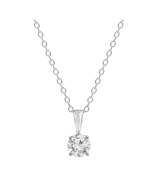 Brilliant Diamond Metallic 14Kt 0.75 Carat Lab Grown Diamond Pendant Necklace For