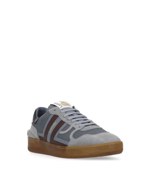 Lanvin Gray Clay Mesh Low-Top Sneakers, Brand Size 39 Us