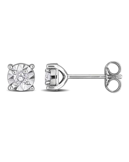 Created Forever Metallic 1/4 Ct Lab Grown Diamond Tw Fashion Post Earrings for men