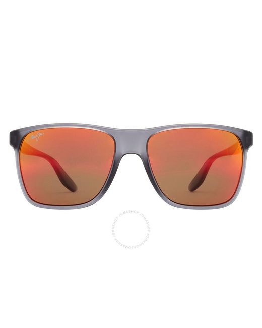 Maui Jim Brown Pailolo Hawaii Lava Rectangular Sunglasses Rm603-14 59