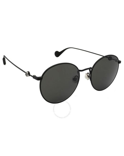 Moncler Brown Dark Grey Round Sunglasses Ml0155k 02a 55