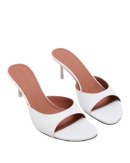 AMINA MUADDI Metallic Jeanne Leather Slippers, Brand Size 35 (Us