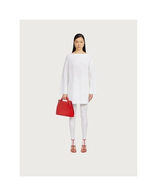 Ferragamo Red Flamed Wanda Top Handle