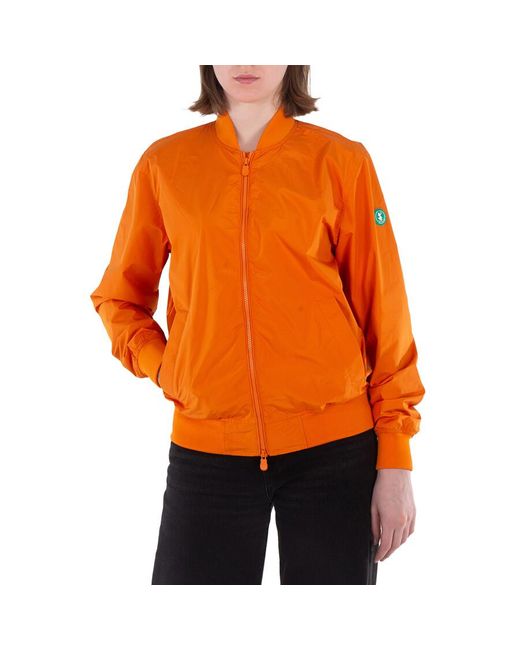 Save The Duck Orange Amber Olen Bomber Jacket