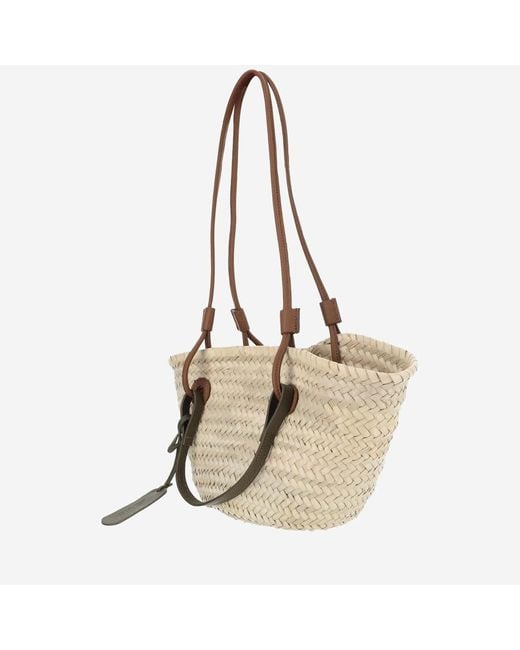 Filippo Catarzi 1910 Natural Straw Bag With Logo