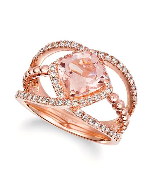 Le Vian Pink Peach Morganite Rings Set