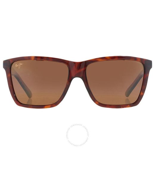 Maui Jim Brown Cruzem Hcl Bronze Rectangular Sunglasses H864-10 57