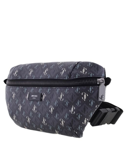 Jimmy Choo Blue Finsley Jc Print Belt Bag for men