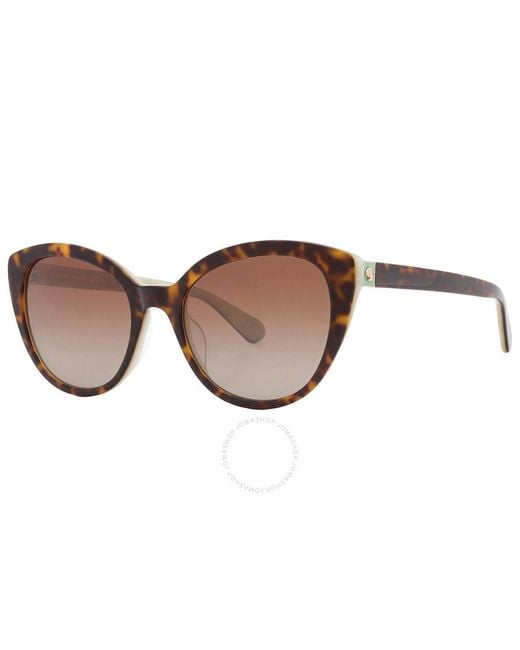 Kate Spade Polarized Brown Gradient Cat Eye Sunglasses Amberlee/s 0086/la 55