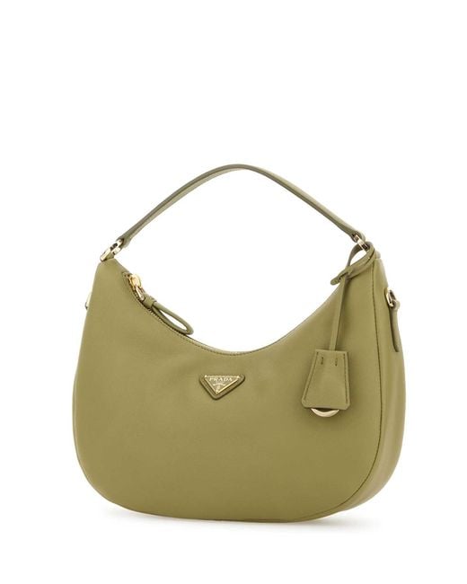 Prada Green Borsa A Spalla Leather Shoulder Bag
