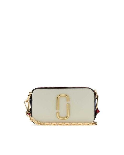Marc Jacobs Gray Leather The Snapshot Crossbody Bag Coconutmulti Borse A Tracolla
