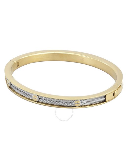 Charriol Metallic Forever Eternity Pvd Steel Cable Bangle