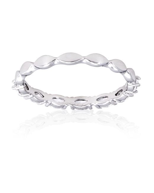 Swarovski Metallic Vittore Band Ring Rhodium Shiny, Size 50