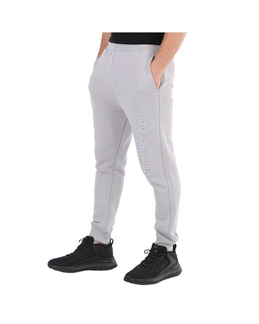 A_COLD_WALL* Gray Logo-embroidered Cotton Track Pants for men