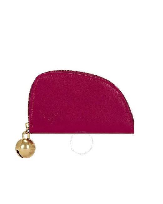 Burberry Red Shield Coin Case With Bell Charm