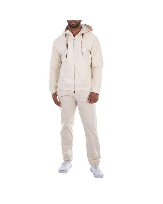 Boss Natural Tonal Insert Zip-Up Hoodie for men