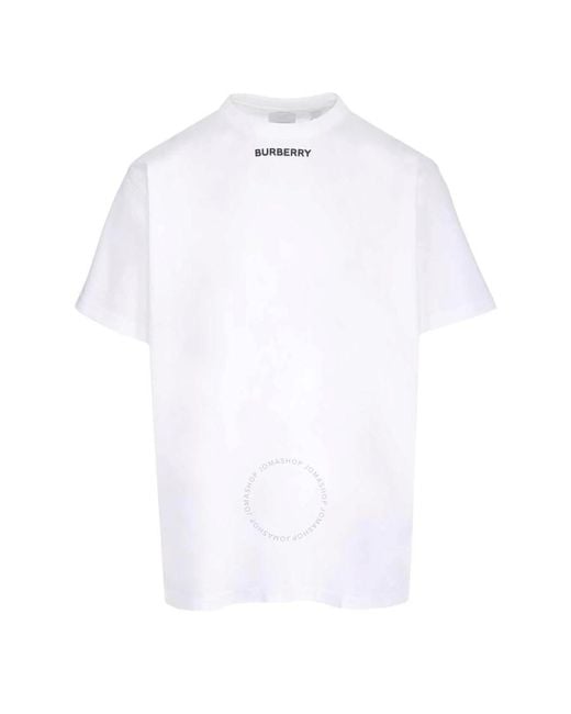 Burberry White Swaddon Monster Printed Crewneck T-shirt for men