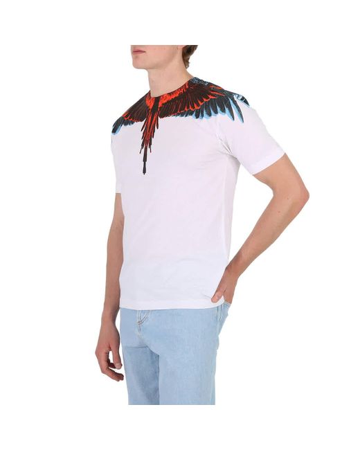 Marcelo Burlon Blue Icon Wings Cotton T-shirt for men