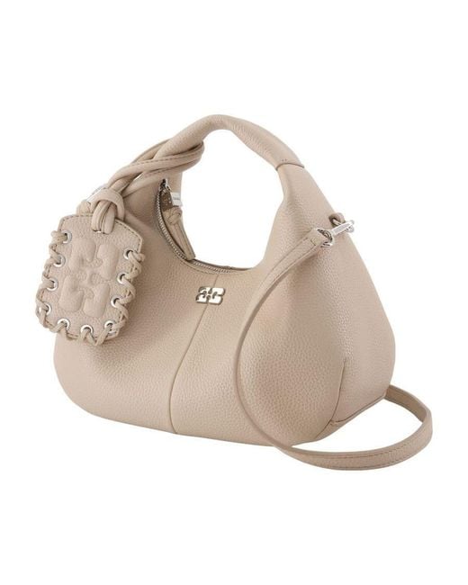Ganni Multicolor Grained Leather Mini Hobo Bag