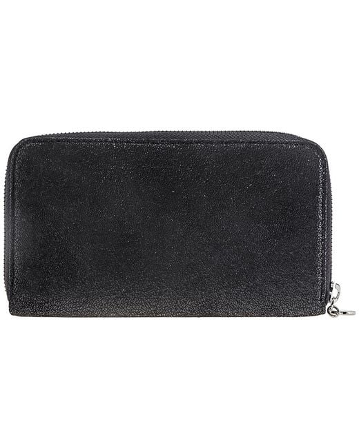 Stella McCartney Black Zip Around Falabella Wallet