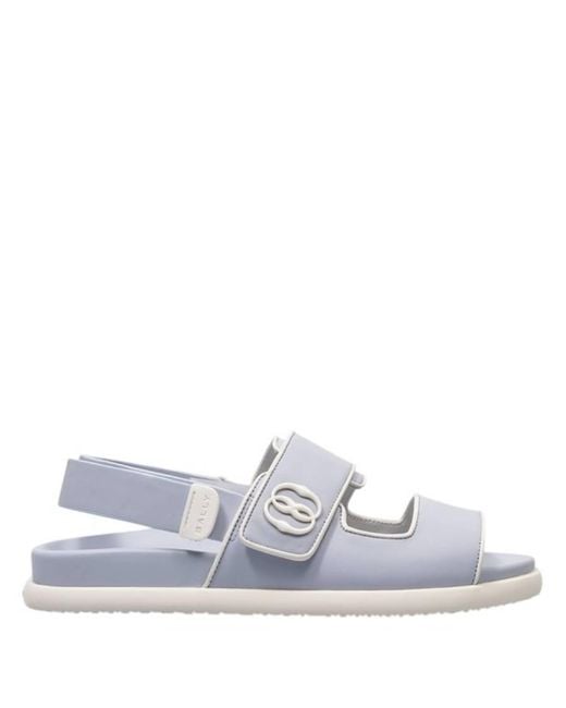 Bally White Nyla Leather Sandals, Brand Size 36 Us