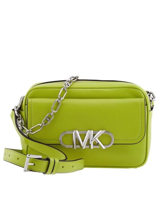 Michael Kors Green Medium Leather Parker Crossbody Bag